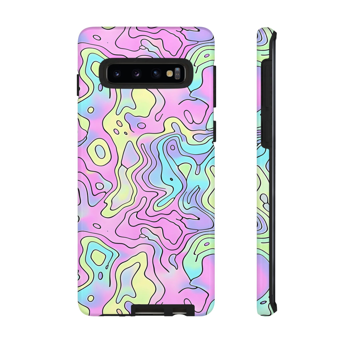 Abstract Pastel Waves and Wavy Lines Phone Case – Elegant and Modern Phone Cover 2