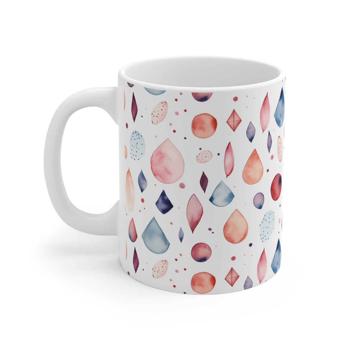 Various Watercolor Design All Over Coffee Mug – Unique Artistic Ceramic Coffee Cup 514