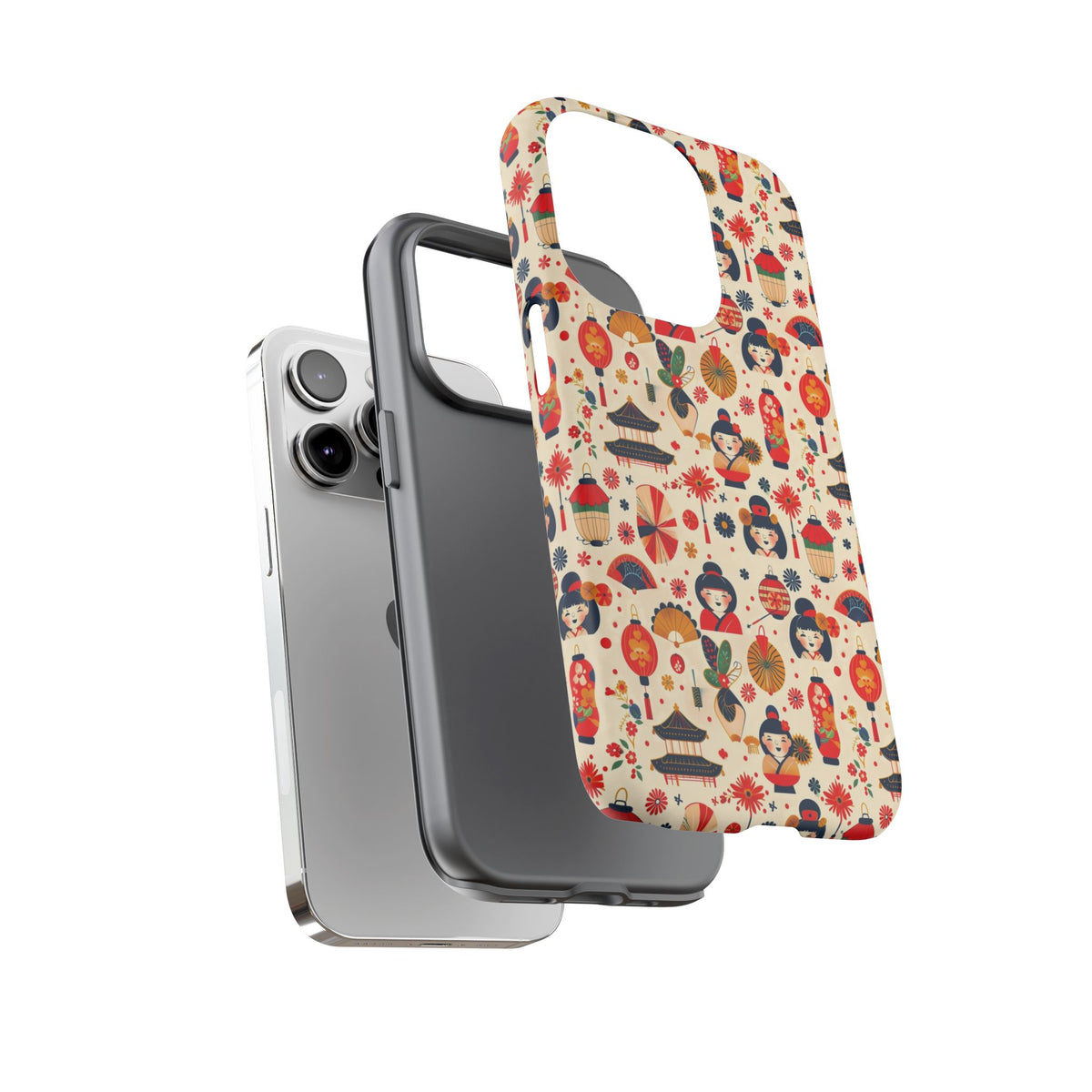 Japanese Pattern Phone Case – Elegant & Timeless Design for Your Phone 090