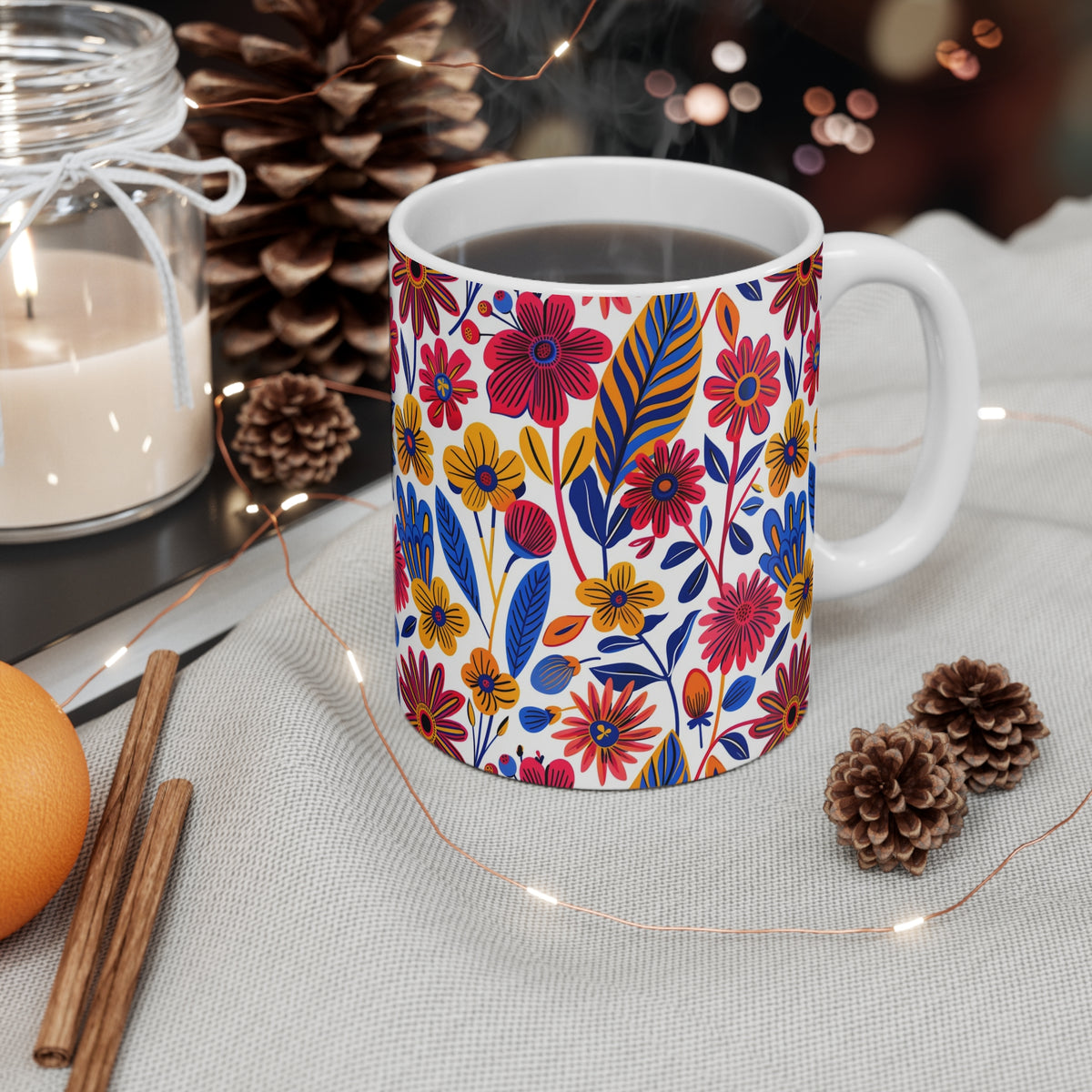 Groove Floral Bohemian Coffee Mug – Perfect for Free Spirits  (23)