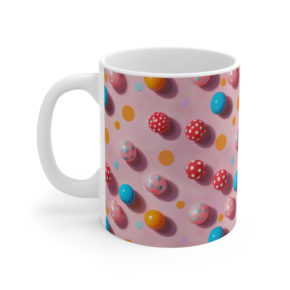 Colorful All-Over Candy Theme Coffee Mug Fun Ceramic Drinkware 461