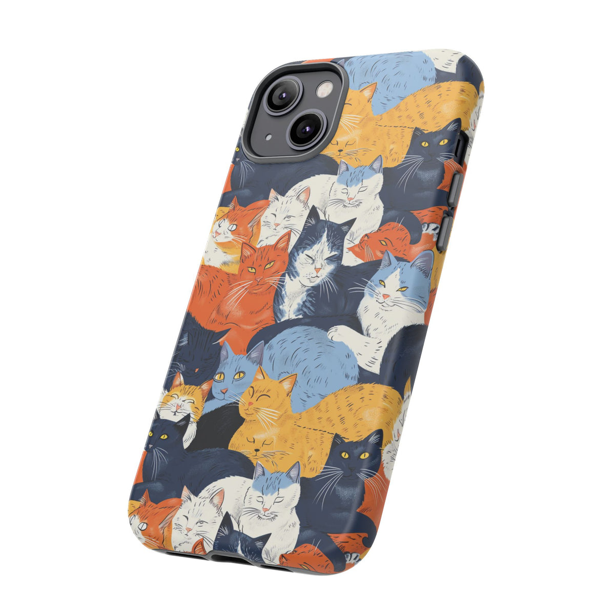 Seamless Cat Pattern Design Phone Case – Playful and Stylish Cat-Themed Phone Cover