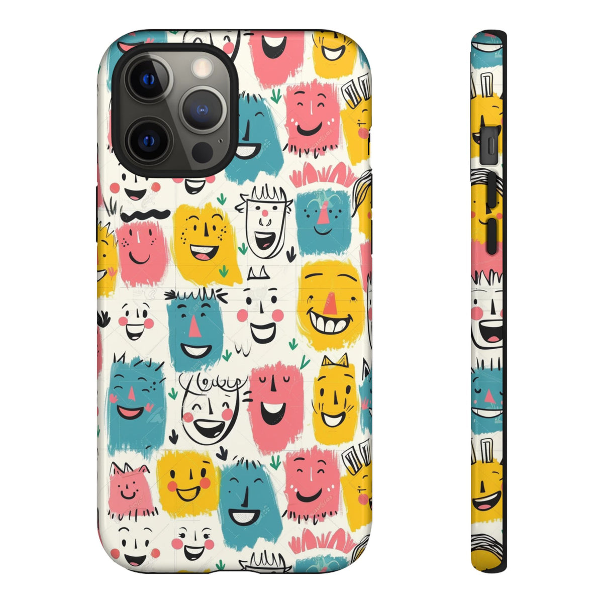 Happy Faces Phone Case – Joyful and Cheerful Design for a Bright Look