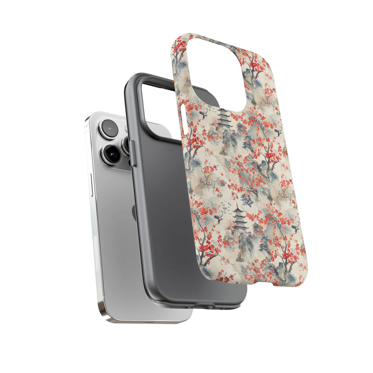 Japanese Style Pattern Phone Case - Elegant & Protective Cover