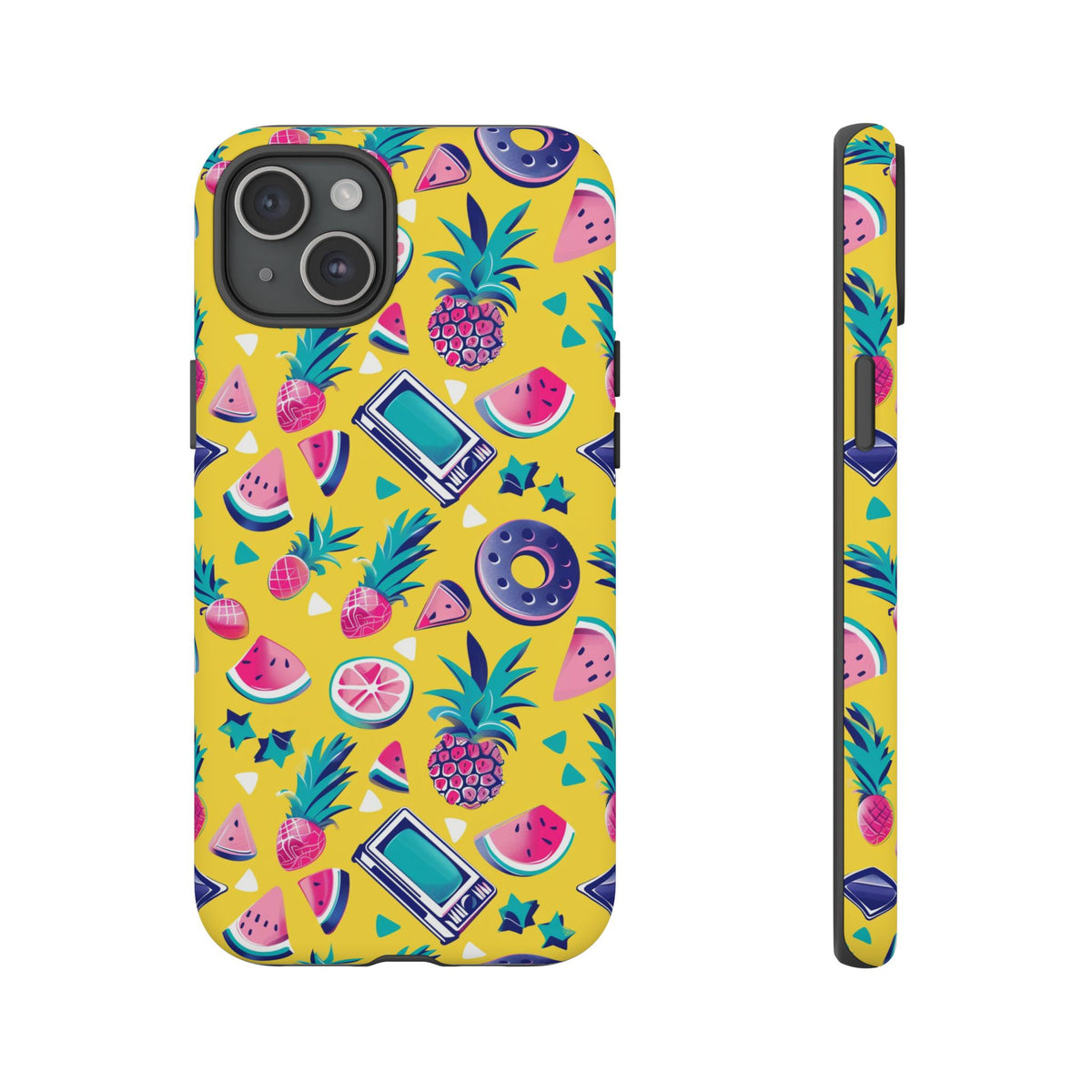 90s Themed Seamless Pattern Phone Case – Embrace Retro Style and Protection 255