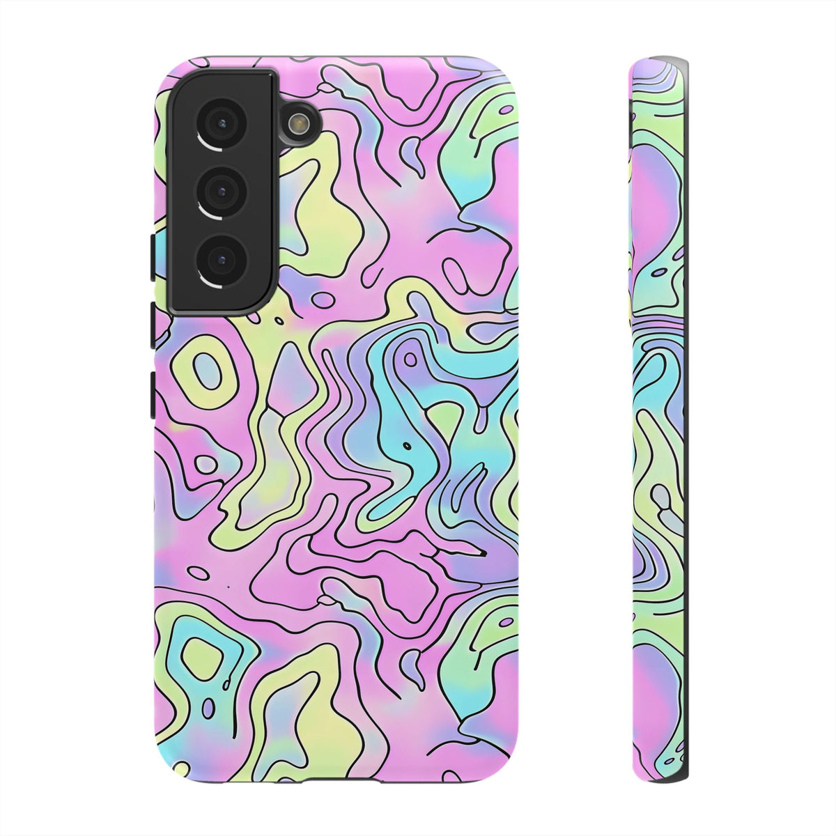 Abstract Pastel Waves and Wavy Lines Phone Case – Elegant and Modern Phone Cover 2