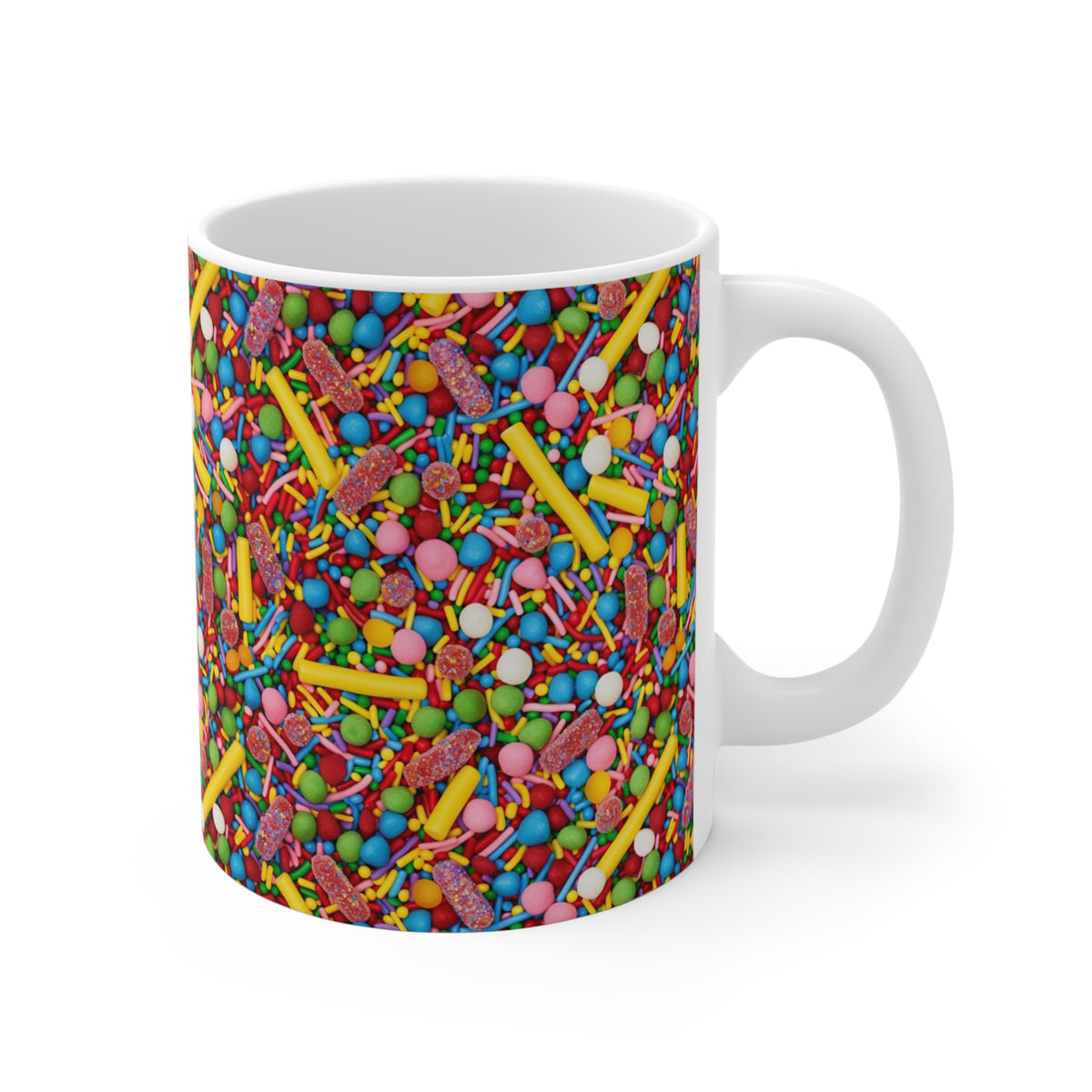 Colorful All-Over Candy Theme Coffee Mug Fun Ceramic Drinkware 469