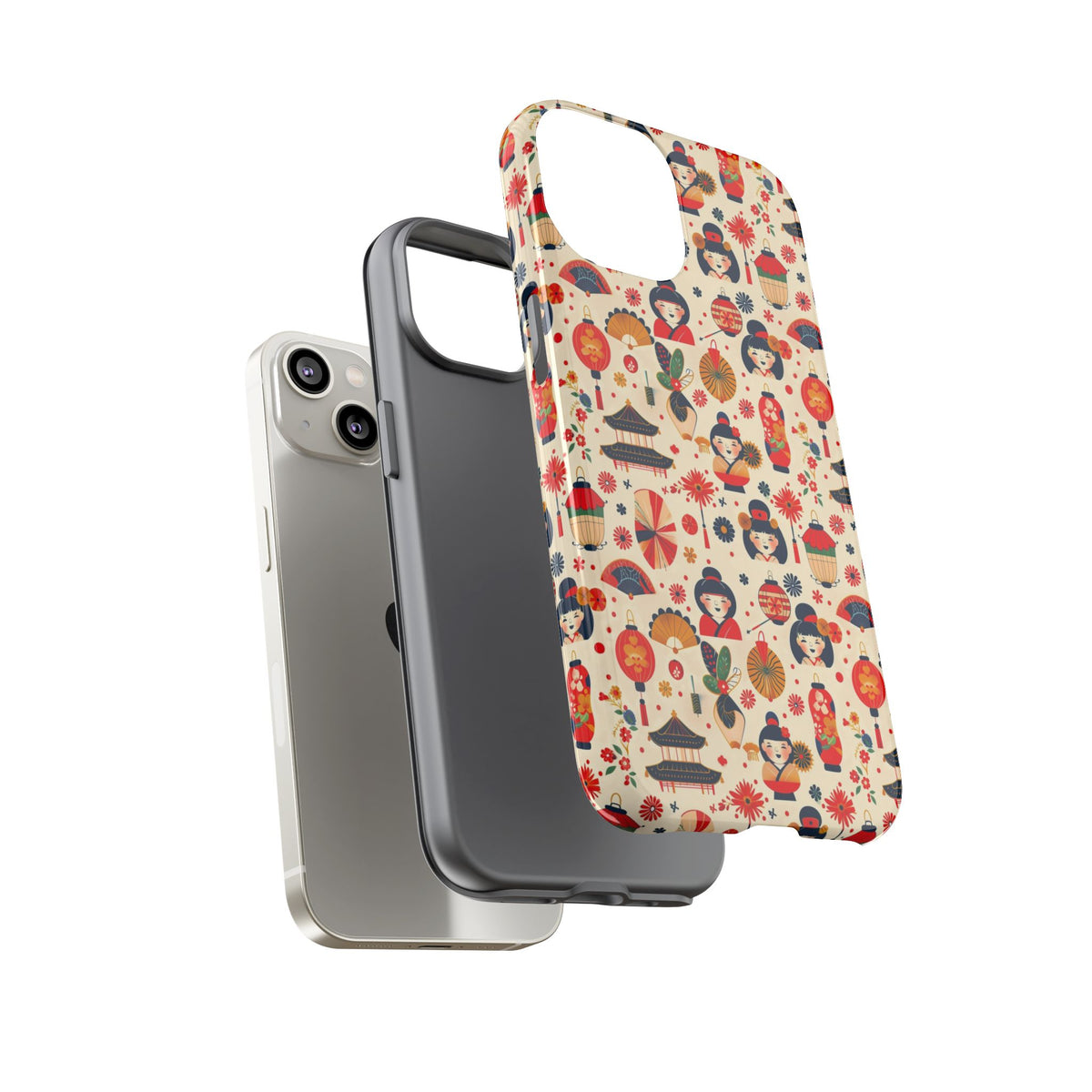 Japanese Pattern Phone Case – Elegant & Timeless Design for Your Phone 090