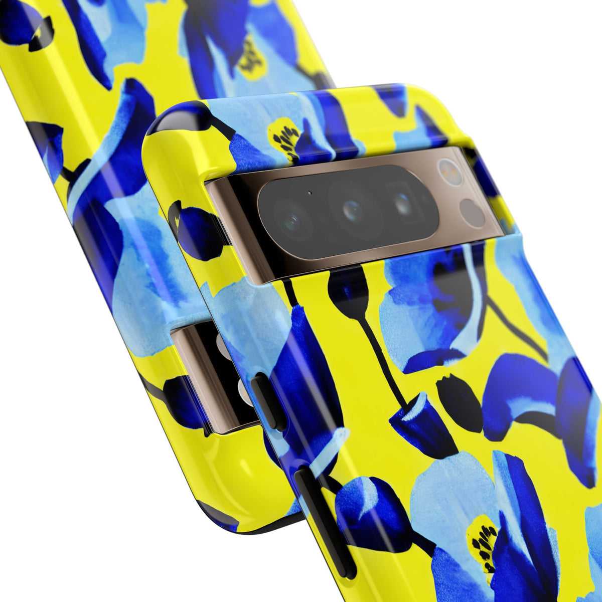 Vibrant Blue Floral Phone Case – A Perfect Fusion of Style and Protection