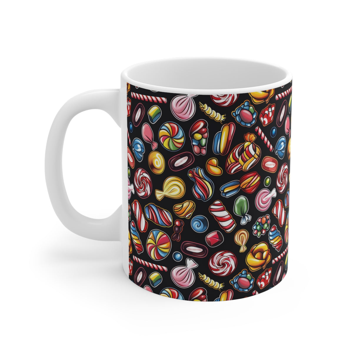 Colorful All-Over Candy Theme Coffee Mug Fun Ceramic Drinkware 185