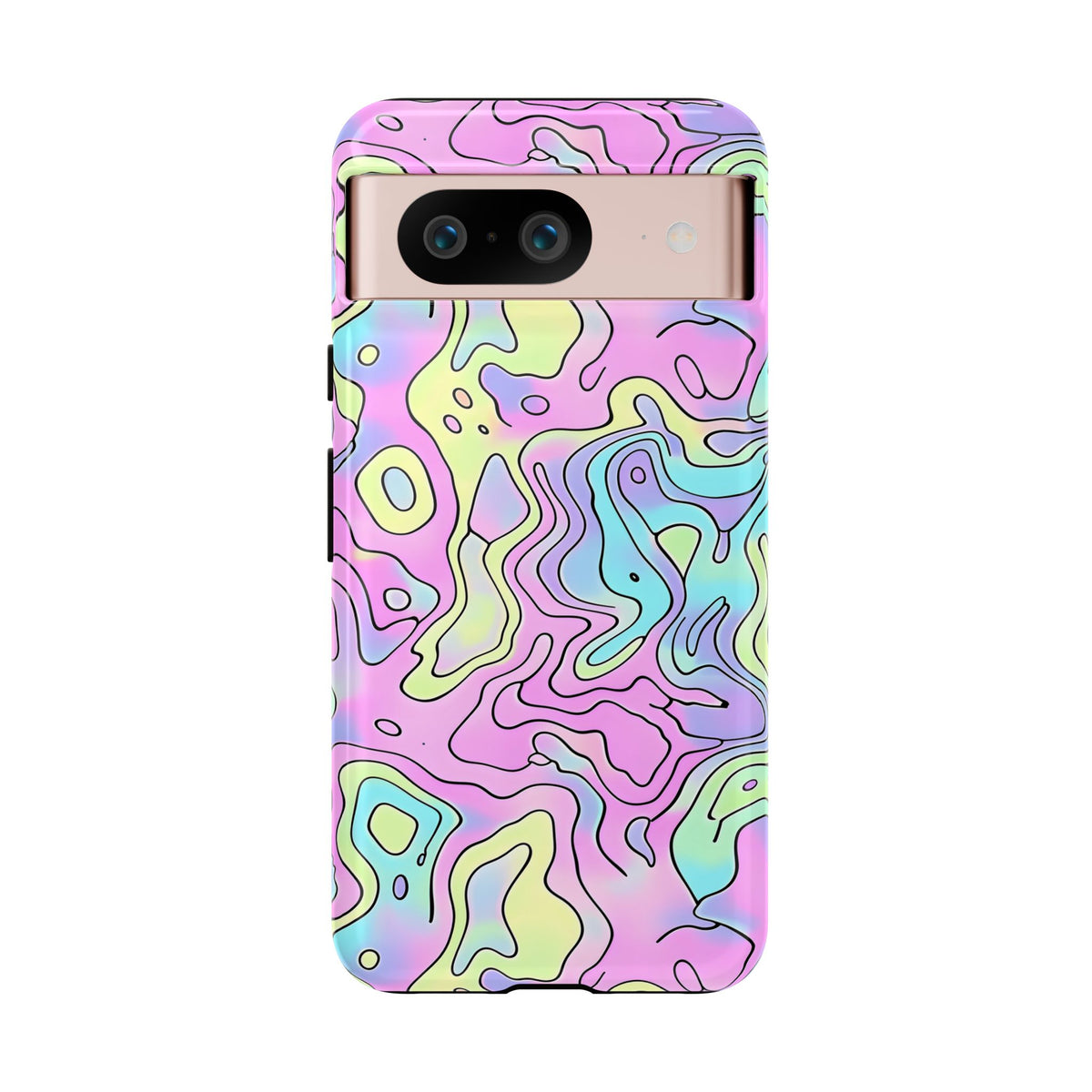 Abstract Pastel Waves and Wavy Lines Phone Case – Elegant and Modern Phone Cover 2