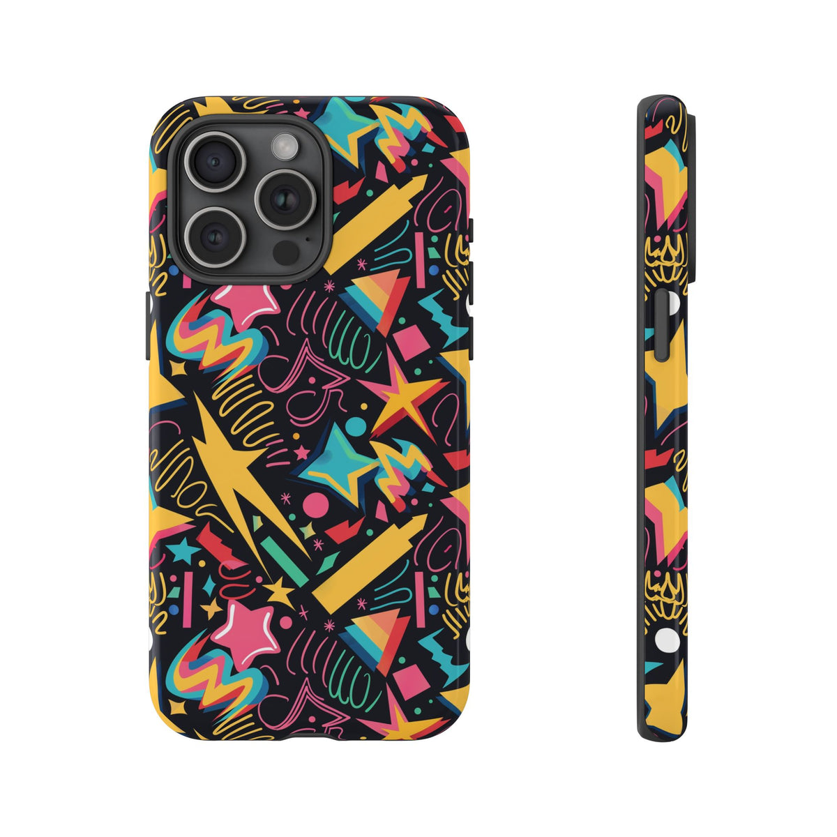 90s Themed Seamless Pattern Phone Case – Embrace Retro Style and Protection 232