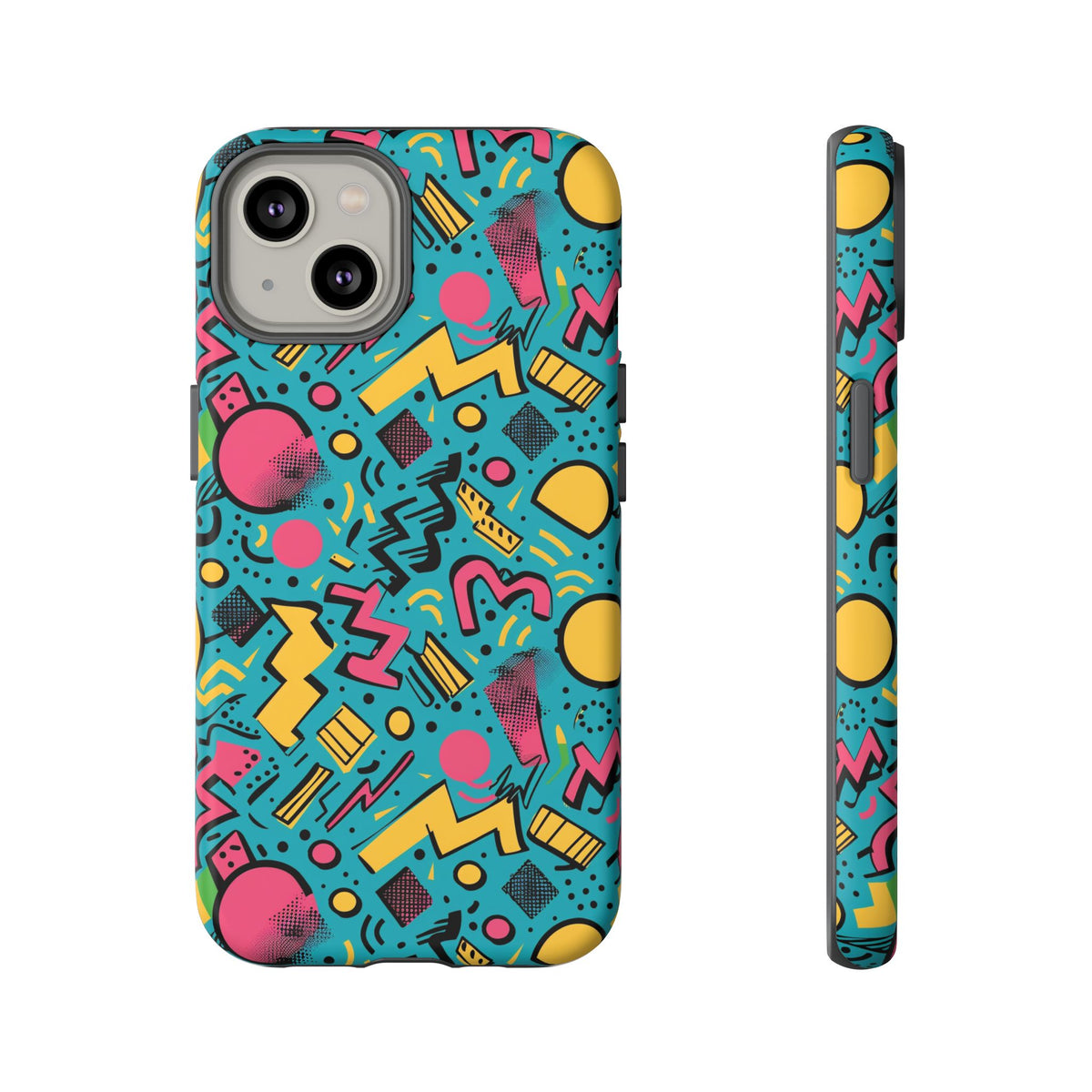 90s Themed Seamless Pattern Phone Case – Embrace Retro Style and Protection 253