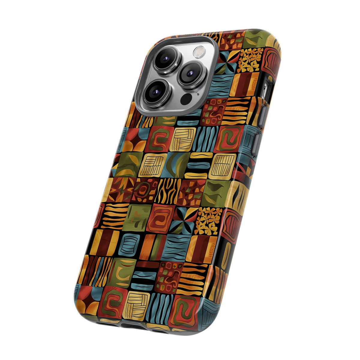 Stylish African Pattern Phone Case – Unique and Vibrant Protection 075