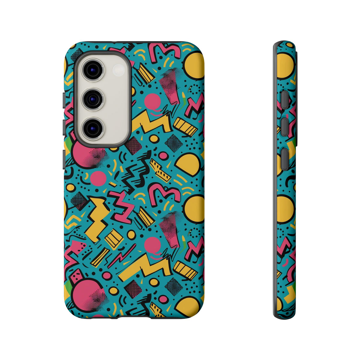 90s Themed Seamless Pattern Phone Case – Embrace Retro Style and Protection 253