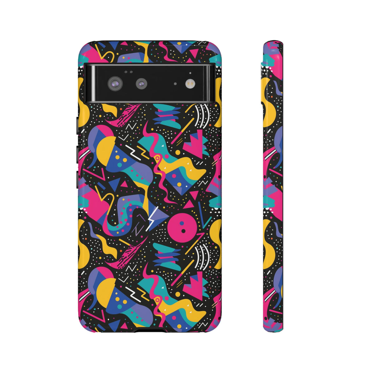 90s Themed Seamless Pattern Phone Case – Embrace Retro Style and Protection 302