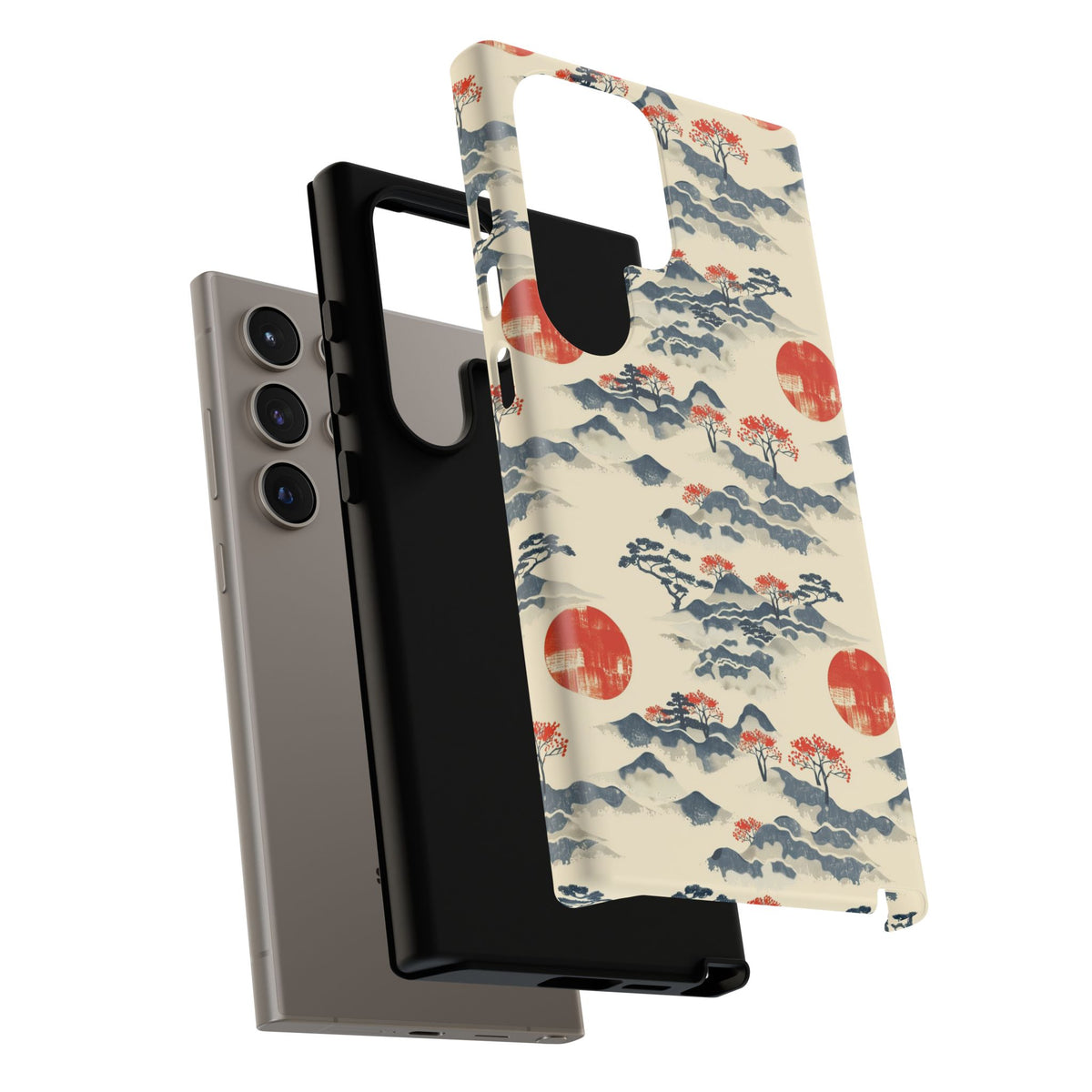 Japanese Pattern Phone Case – Elegant & Timeless Design for Your Phone 085