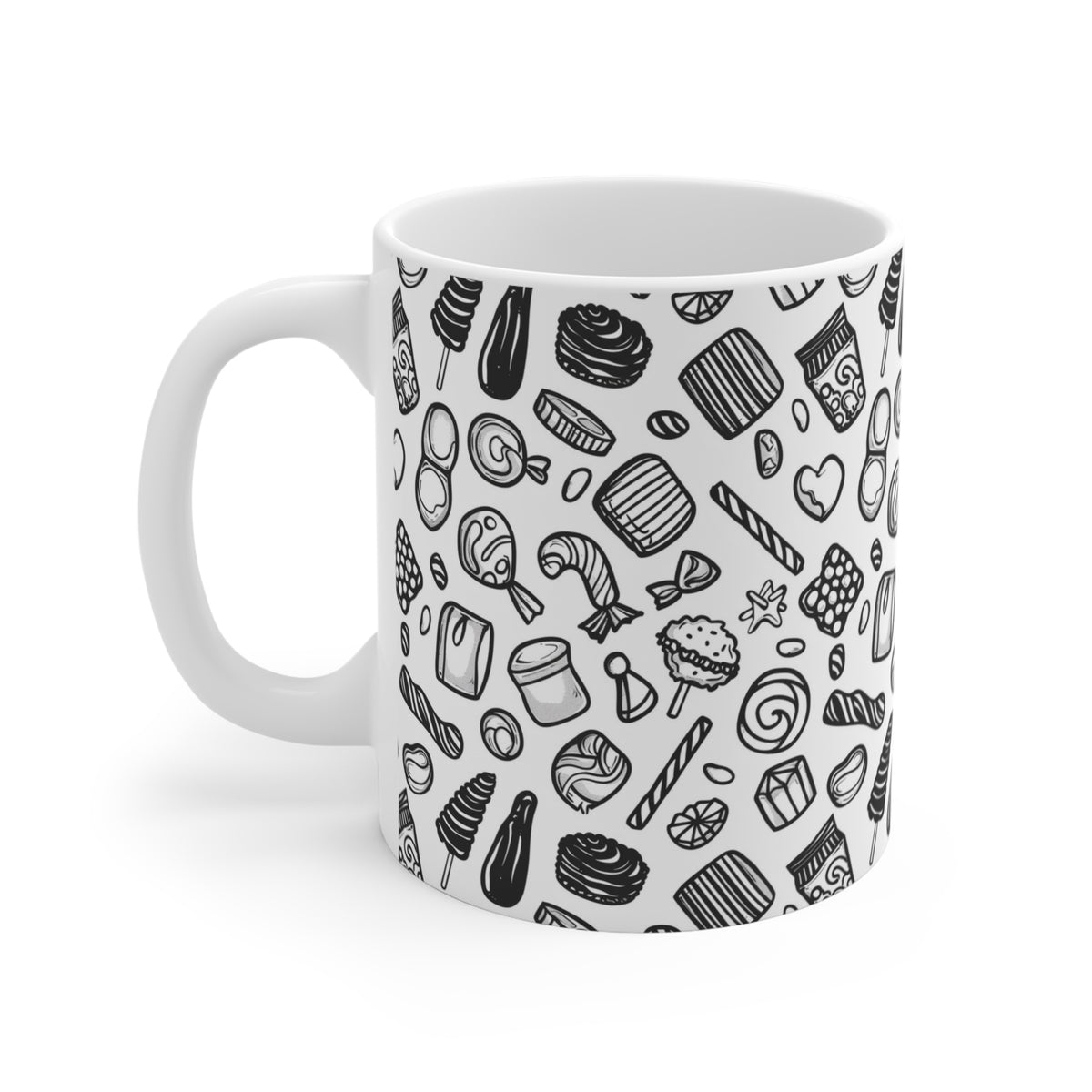 Colorful All-Over Candy Theme Coffee Mug Fun Ceramic Drinkware 270