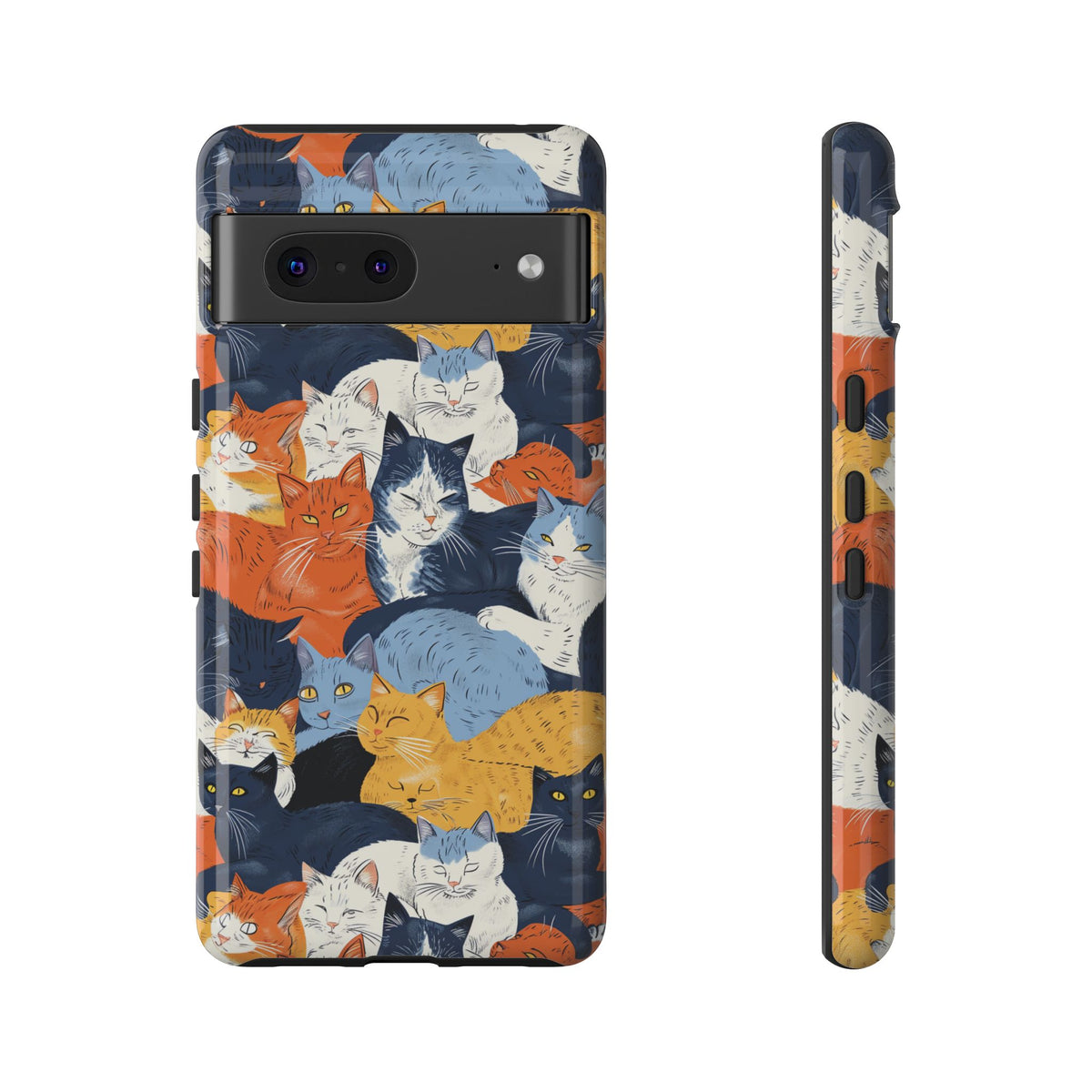 Seamless Cat Pattern Design Phone Case – Playful and Stylish Cat-Themed Phone Cover