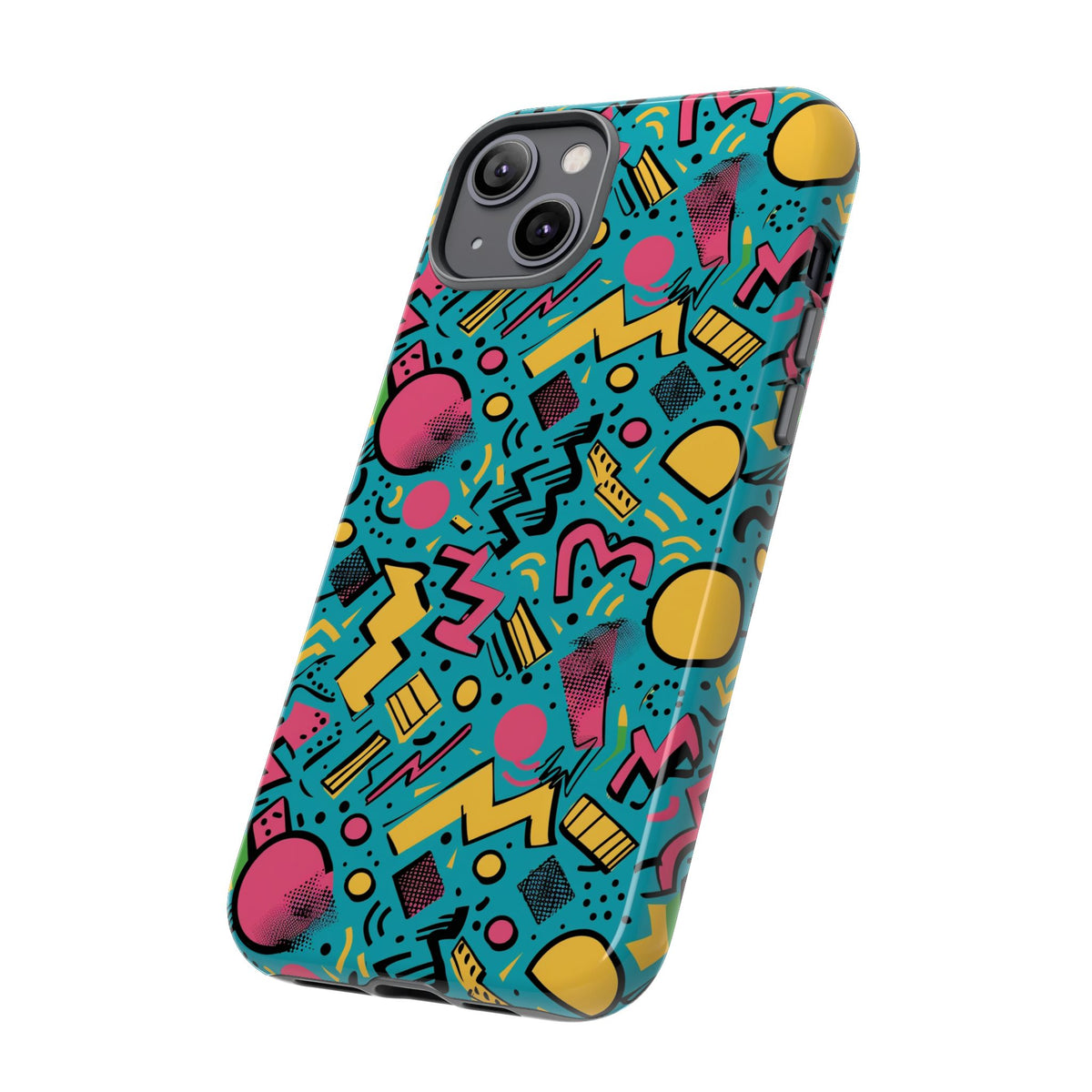 90s Themed Seamless Pattern Phone Case – Embrace Retro Style and Protection 253