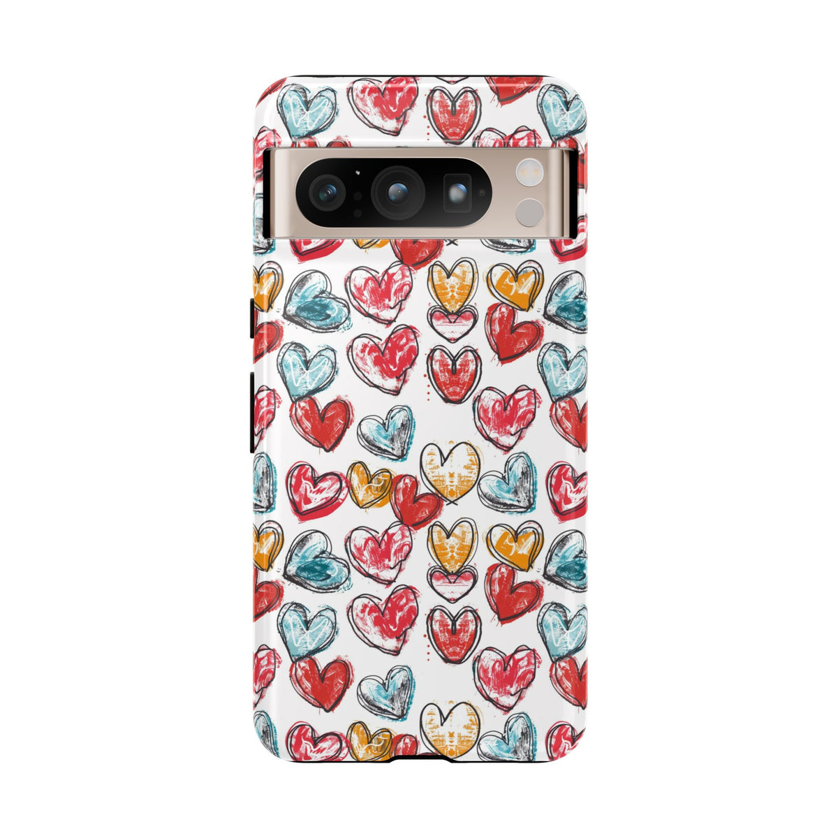 Heart Pattern Phone Case – Stylish & Loving Design for Your Device 235