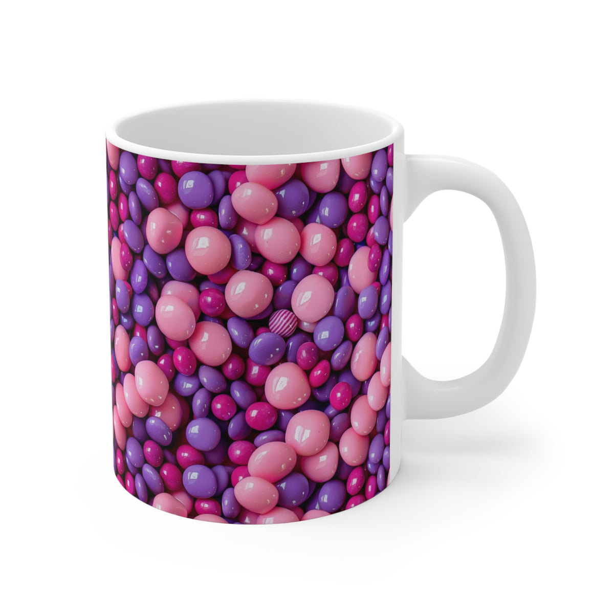 Colorful All-Over Candy Theme Coffee Mug Fun Ceramic Drinkware 048