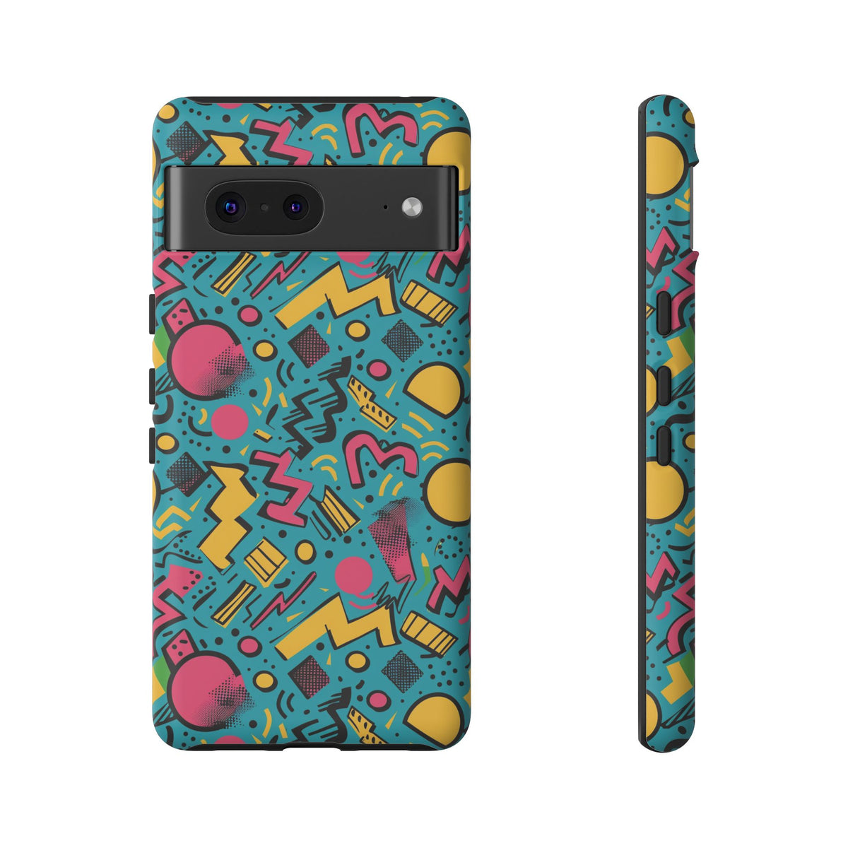 90s Themed Seamless Pattern Phone Case – Embrace Retro Style and Protection 253