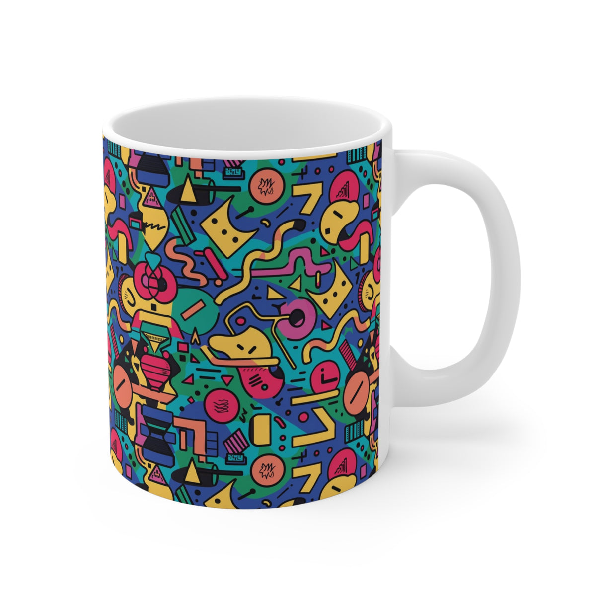 90s Retro Coffee Mug - Full Wrap Design 487