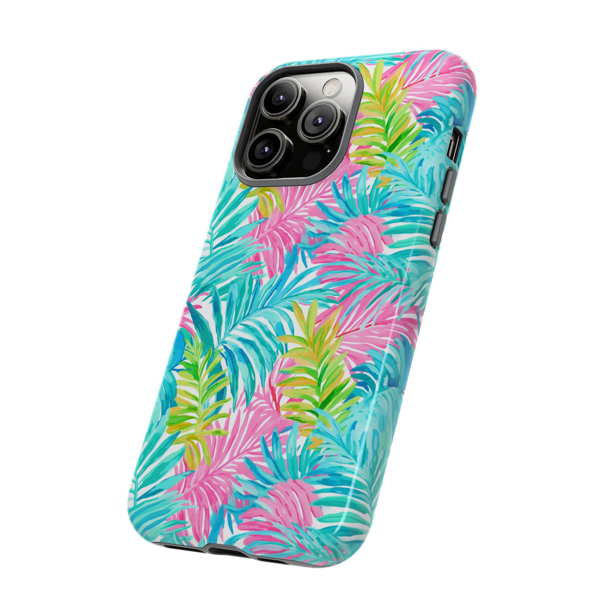 Vibrant Summer Leaves Phone Case – Colorful & Durable Summer Design