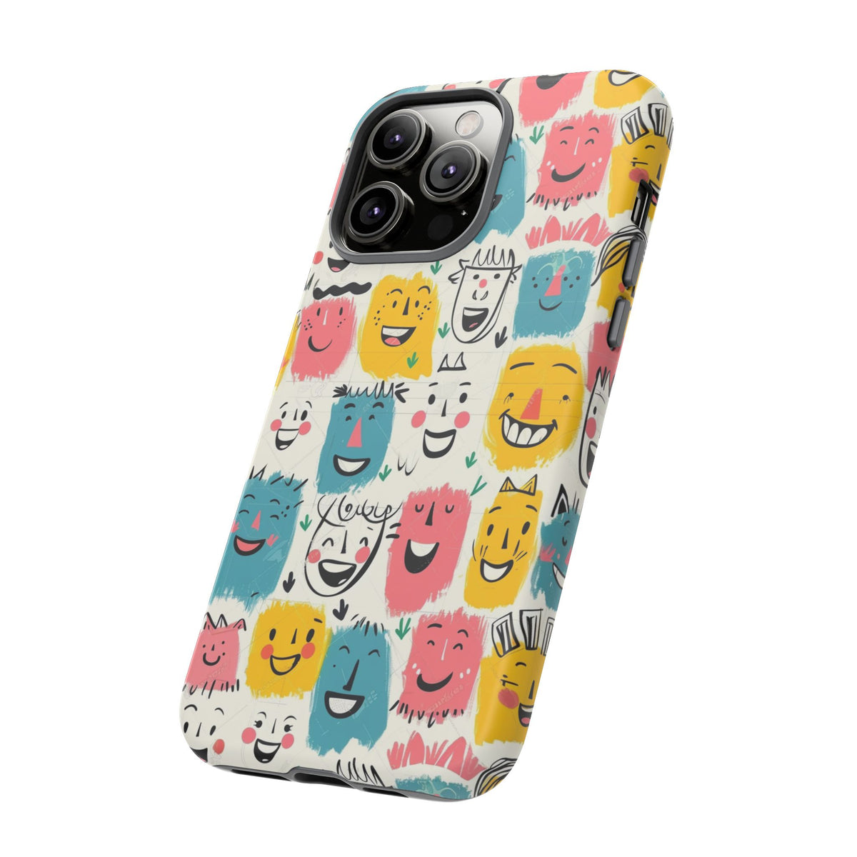 Happy Faces Phone Case – Joyful and Cheerful Design for a Bright Look