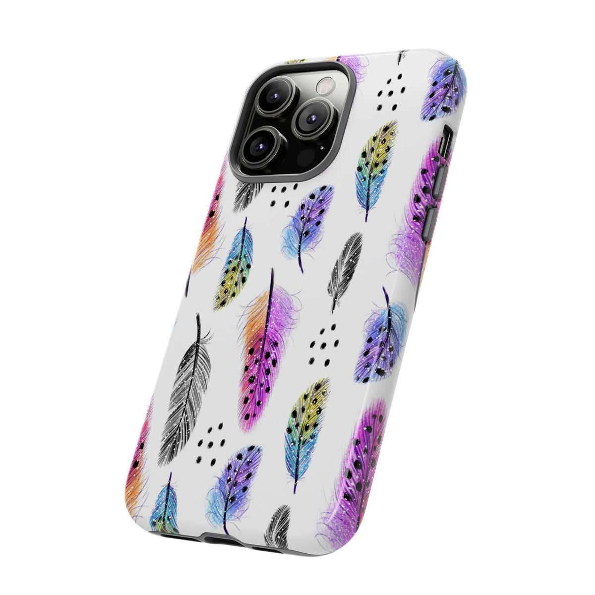 Feather Pattern Phone Case – Elegant & Durable Protection for Your Phone