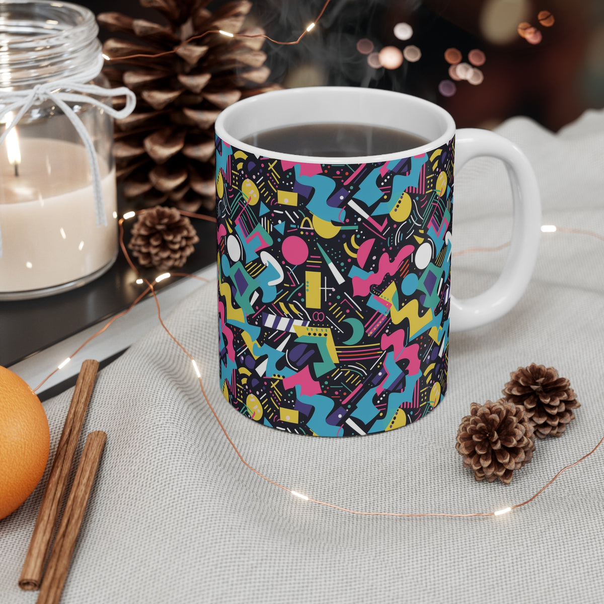 90s Retro Coffee Mug - Full Wrap Design 562