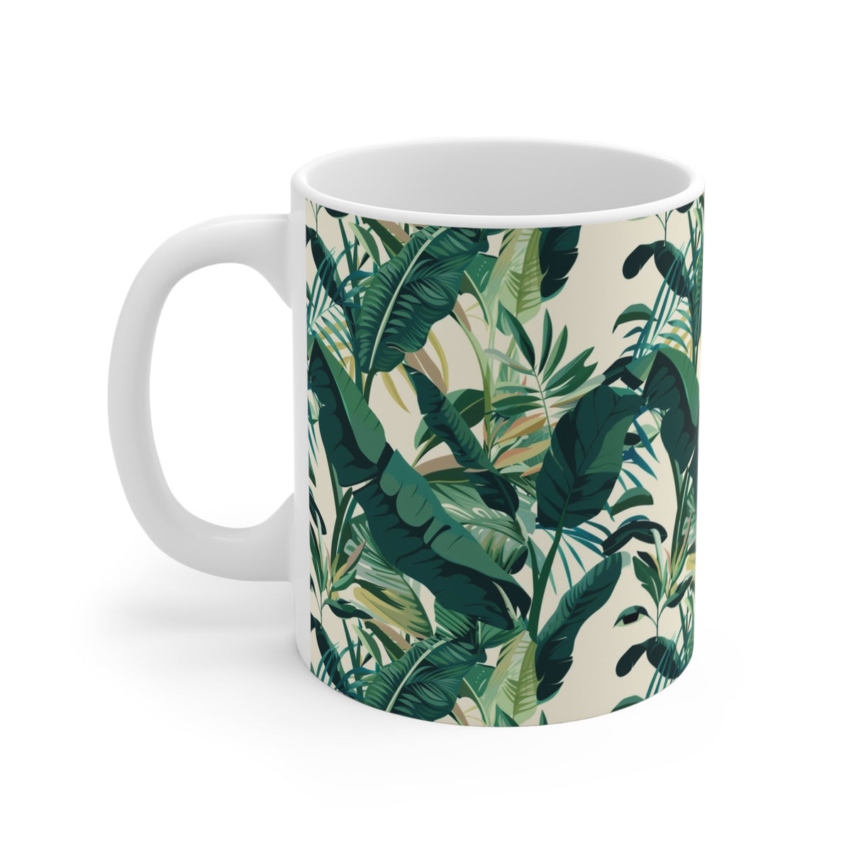 Endless Forest Pattern Coffee Mug - Nature-Inspired Ceramic Drinkware 180