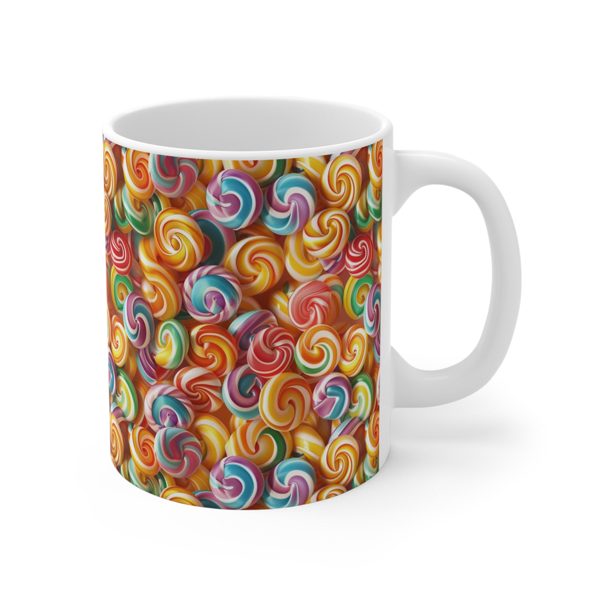 Colorful All-Over Candy Theme Coffee Mug Fun Ceramic Drinkware 413