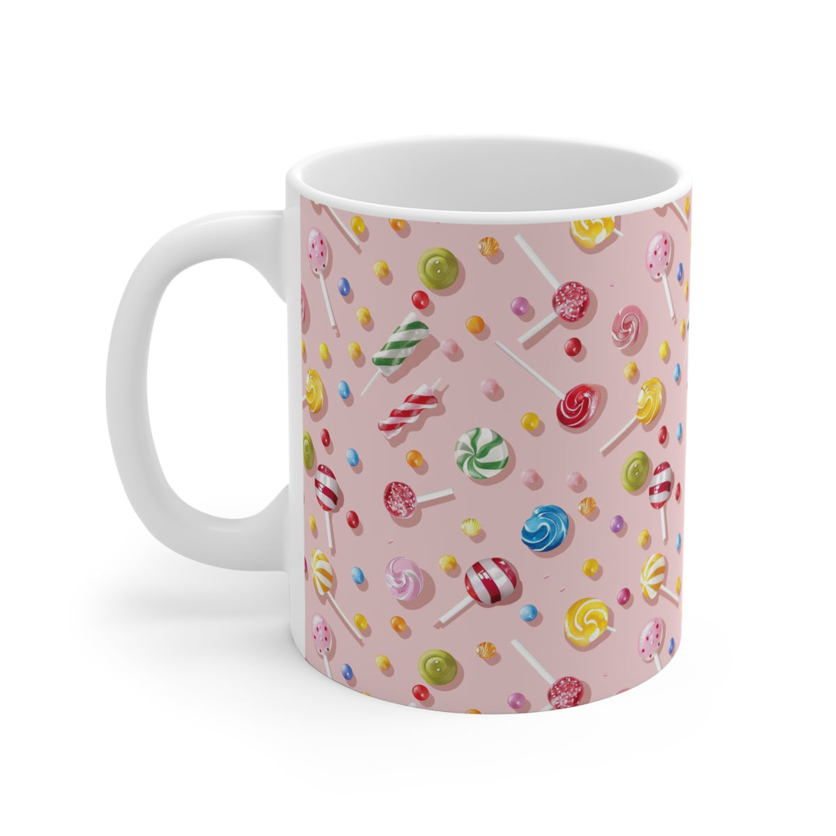 Colorful All-Over Candy Theme Coffee Mug Fun Ceramic Drinkware 336