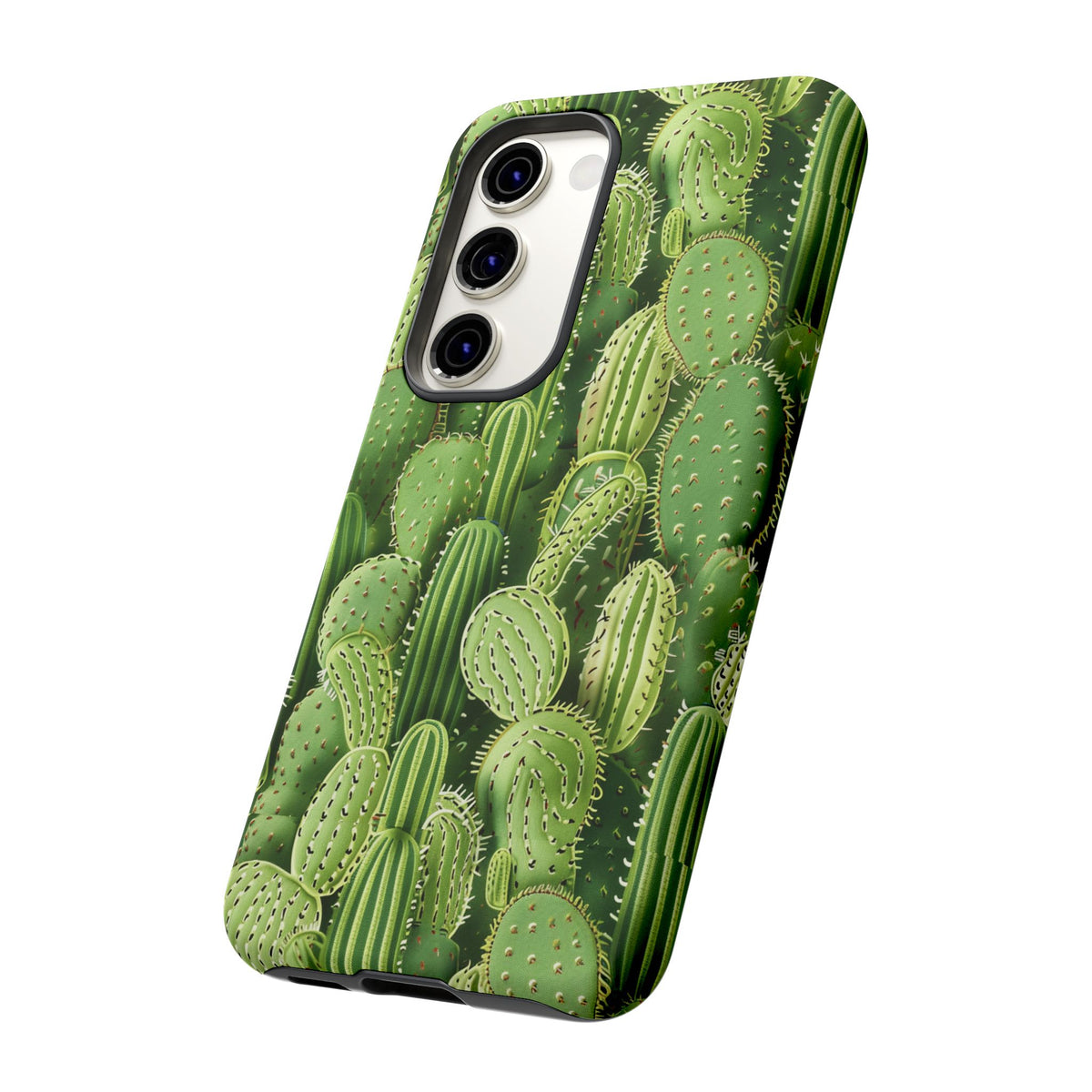 Cactus Embroidery Phone Case – Elegant and Unique Handcrafted Cactus Design