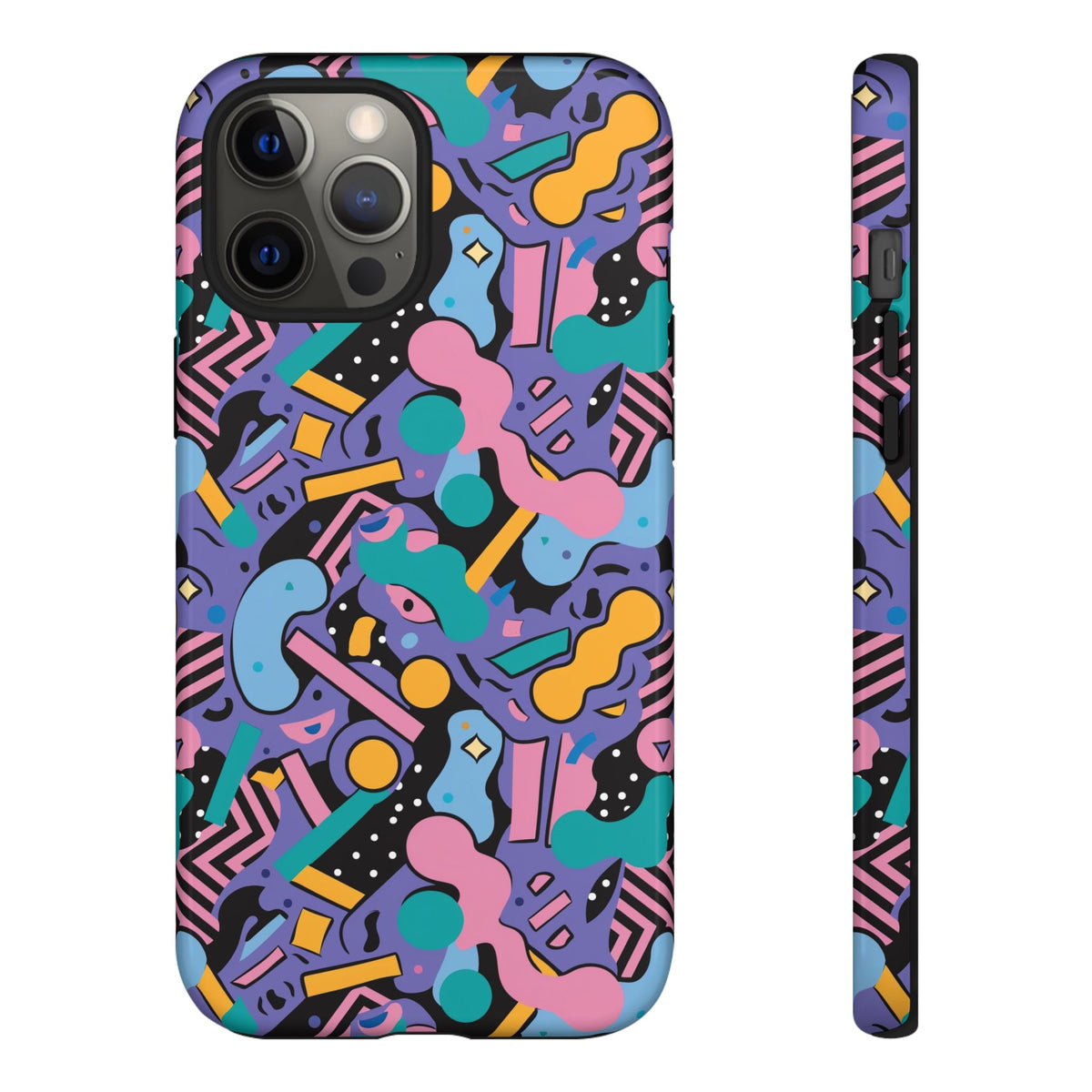 90s Themed Seamless Pattern Phone Case – Embrace Retro Style and Protection 234