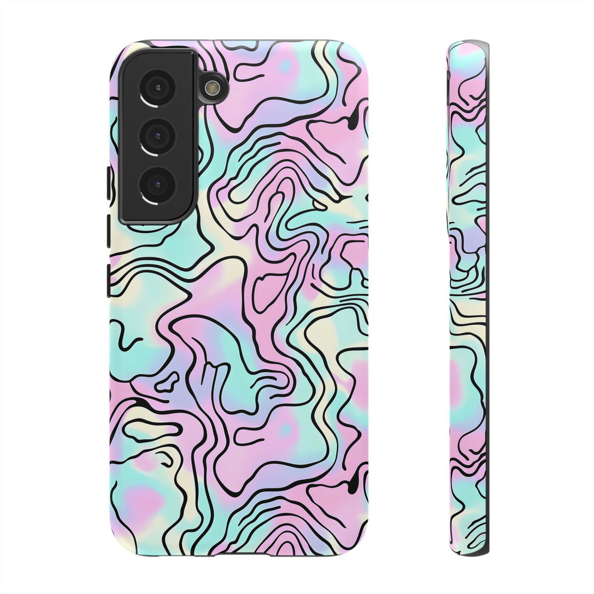 Abstract Pastel Waves and Wavy Lines Phone Case – Elegant and Modern Phone Cover