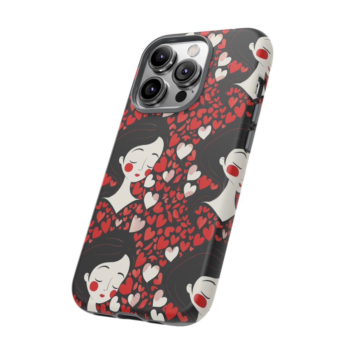 Heart Pattern Phone Case – Stylish & Loving Design for Your Device 232