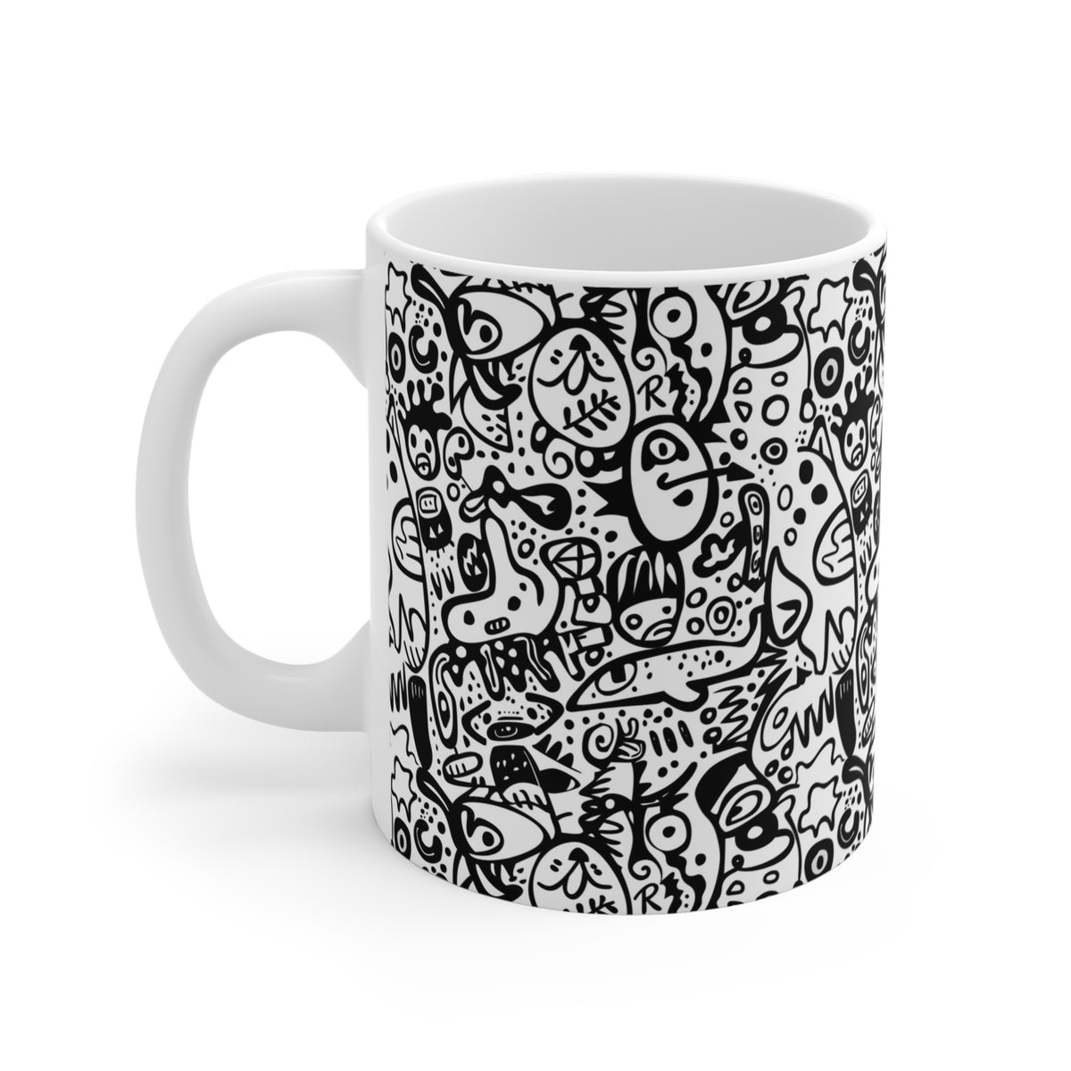 Artistic Doodle Coffee Mug - Sip with Imagination 206