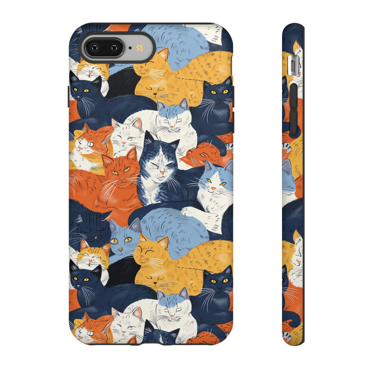 Seamless Cat Pattern Design Phone Case – Playful and Stylish Cat-Themed Phone Cover