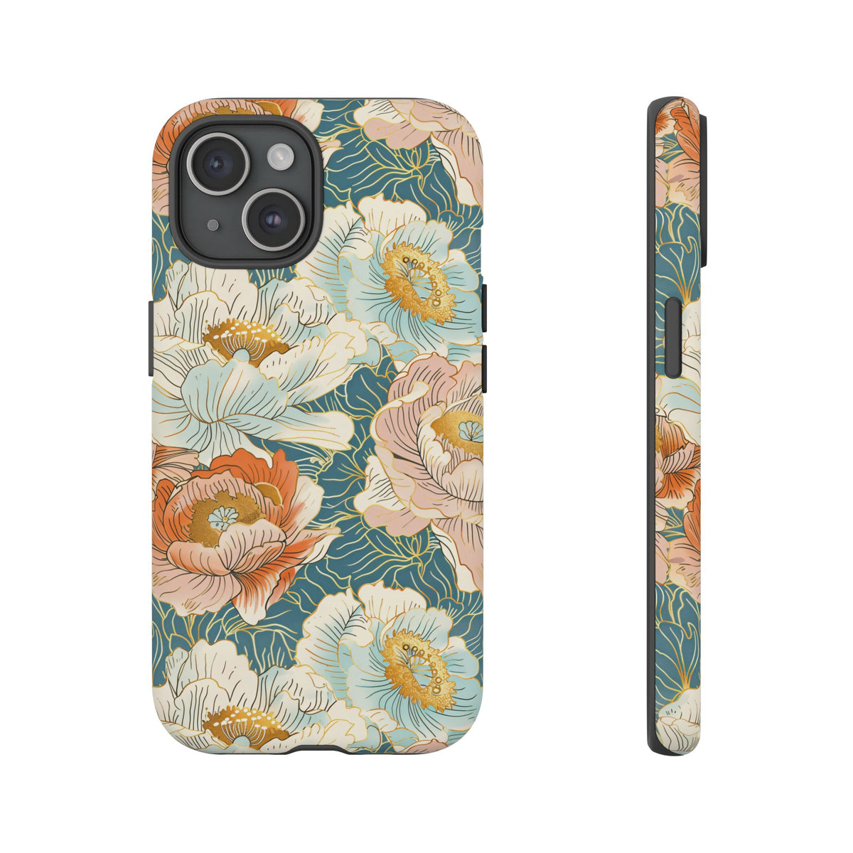 Japanese Blossom Asian Floral Design Phone Case – Elegant Floral Phone Cover 3