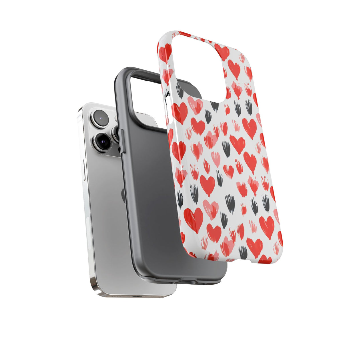 Heart Pattern Phone Case – Stylish & Loving Design for Your Device 366