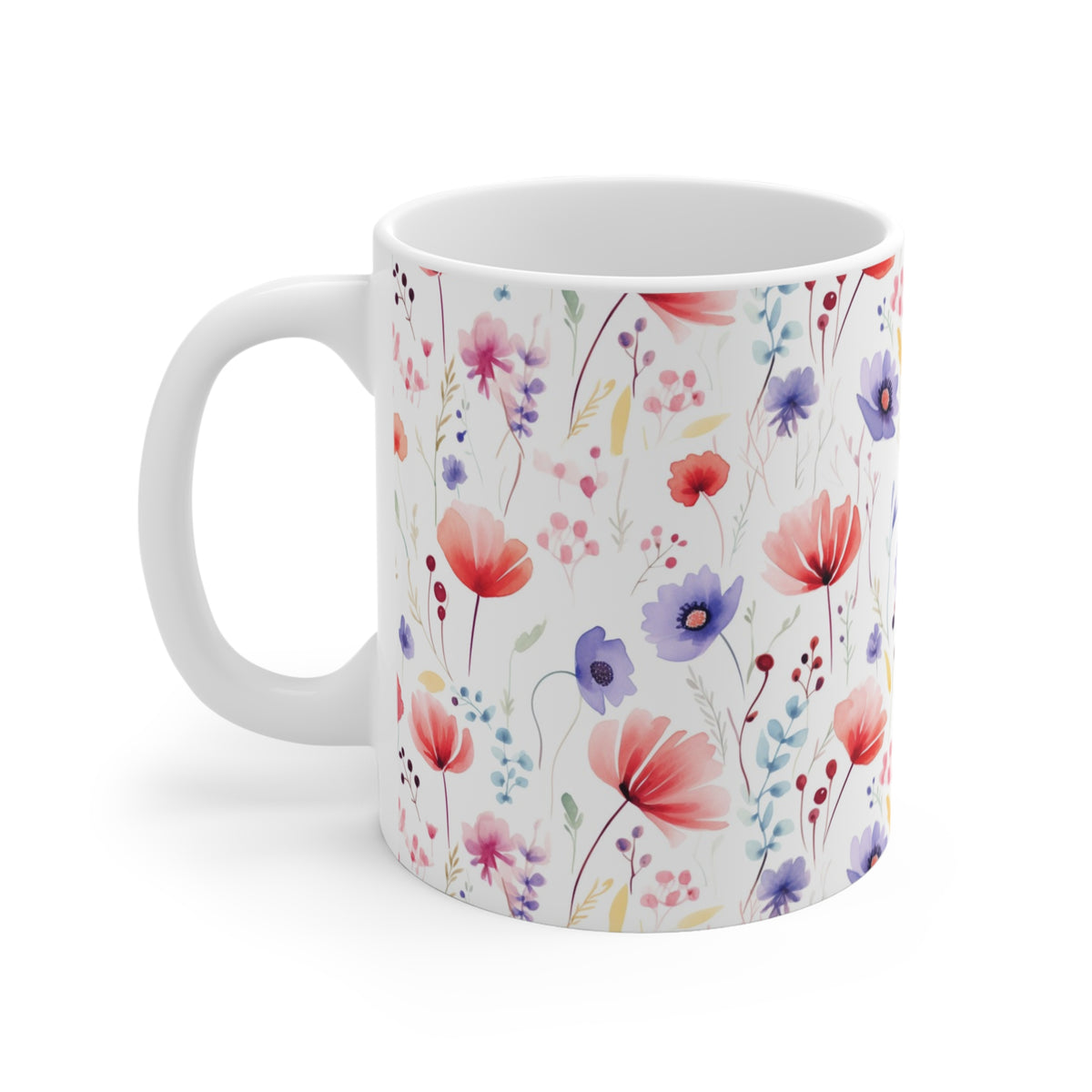 Various Watercolor Design All Over Coffee Mug – Unique Artistic Ceramic Coffee Cup 322