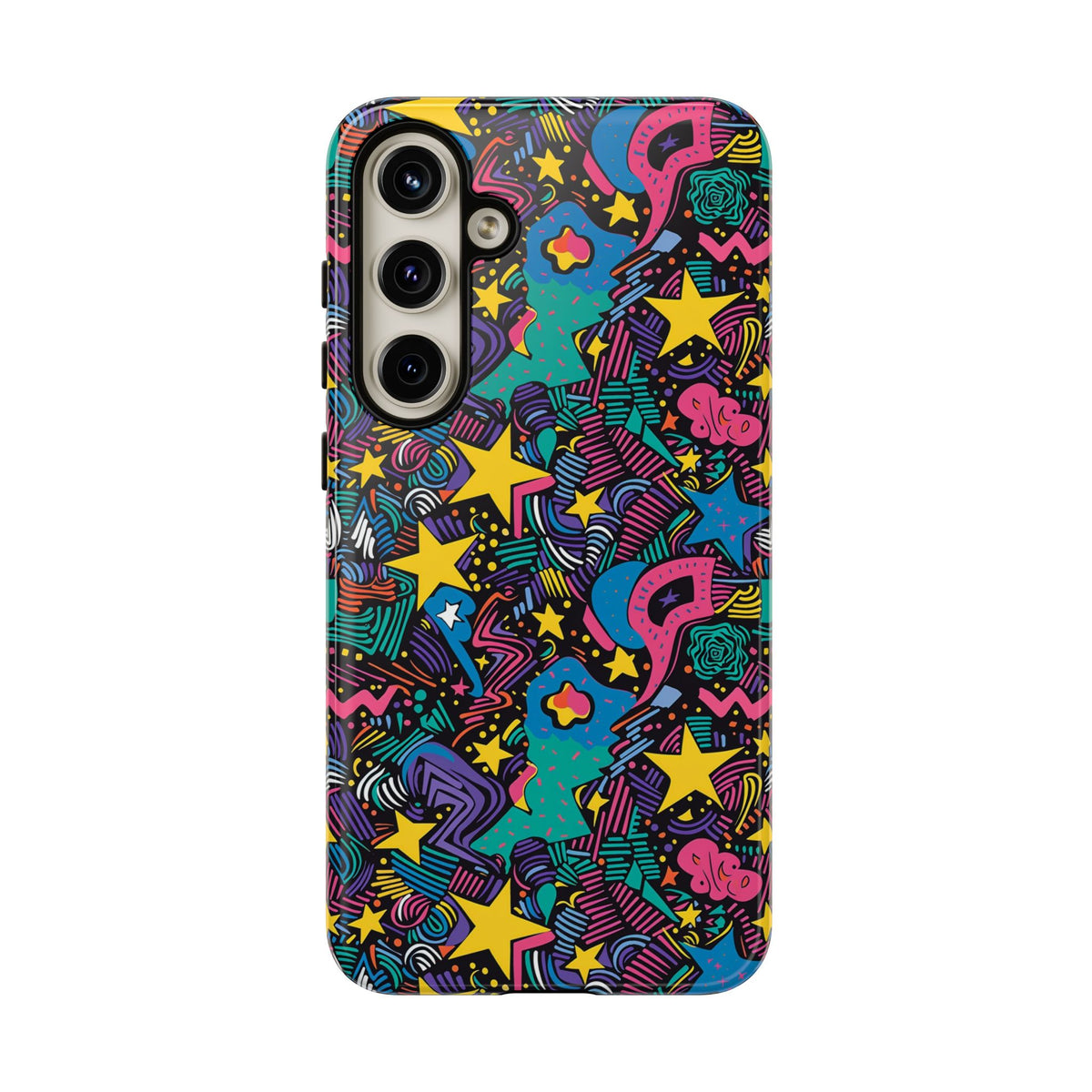 90s Themed Seamless Pattern Phone Case – Embrace Retro Style and Protection 227