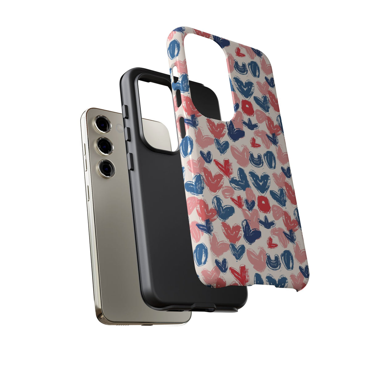 Heart Pattern Phone Case – Stylish & Loving Design for Your Device 354