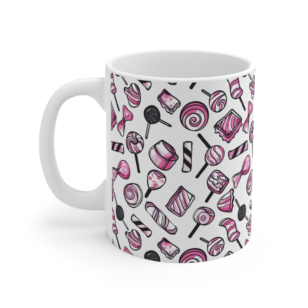 Colorful All-Over Candy Theme Coffee Mug Fun Ceramic Drinkware 125