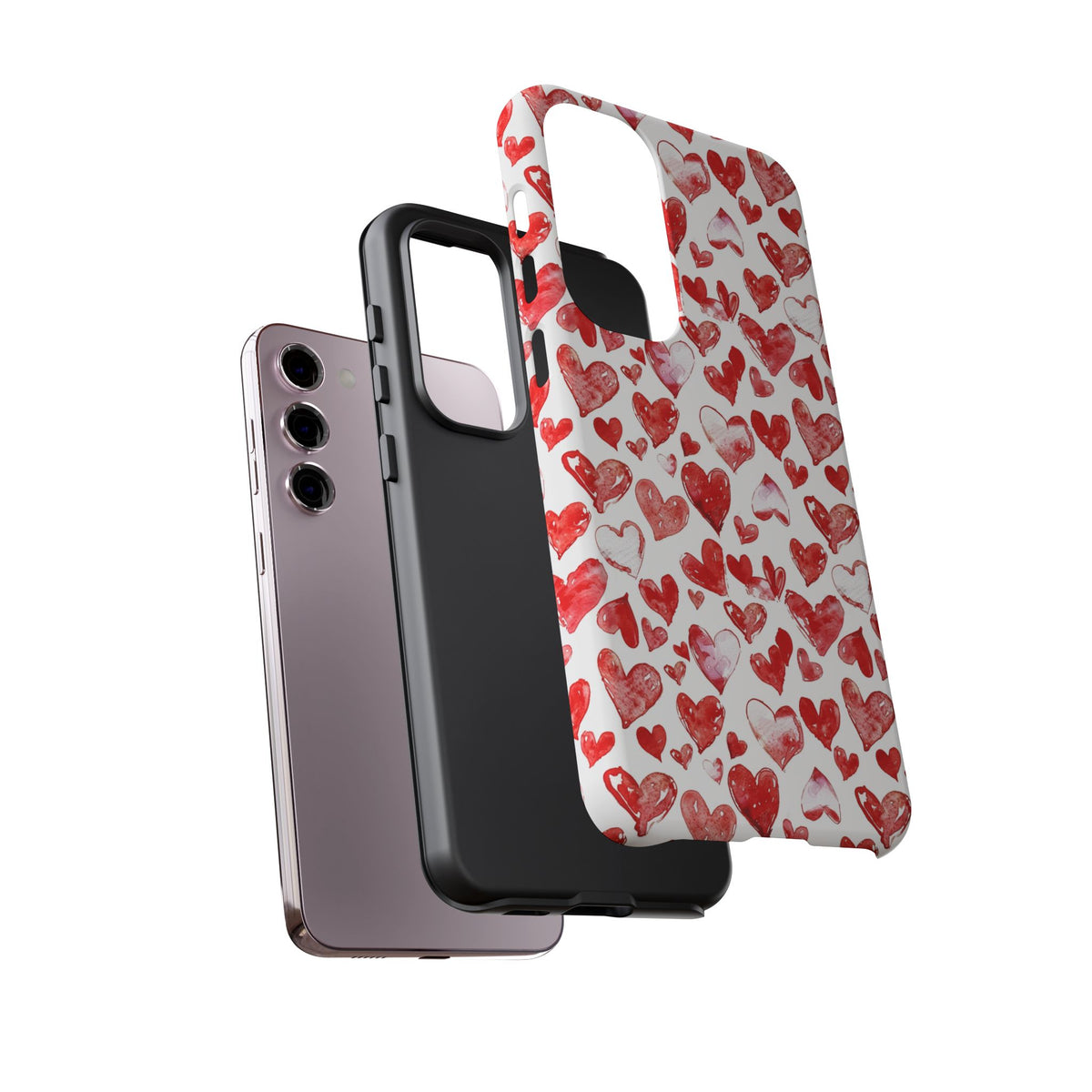 Heart Pattern Phone Case – Stylish & Loving Design for Your Device 813