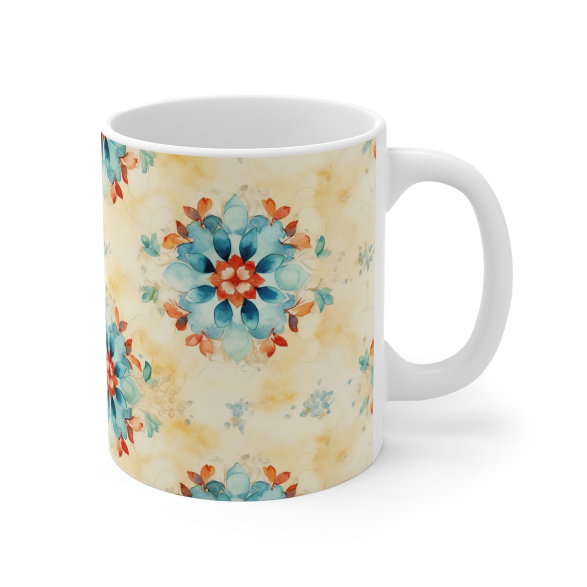 Various Watercolor Design All Over Coffee Mug – Unique Artistic Ceramic Coffee Cup 30