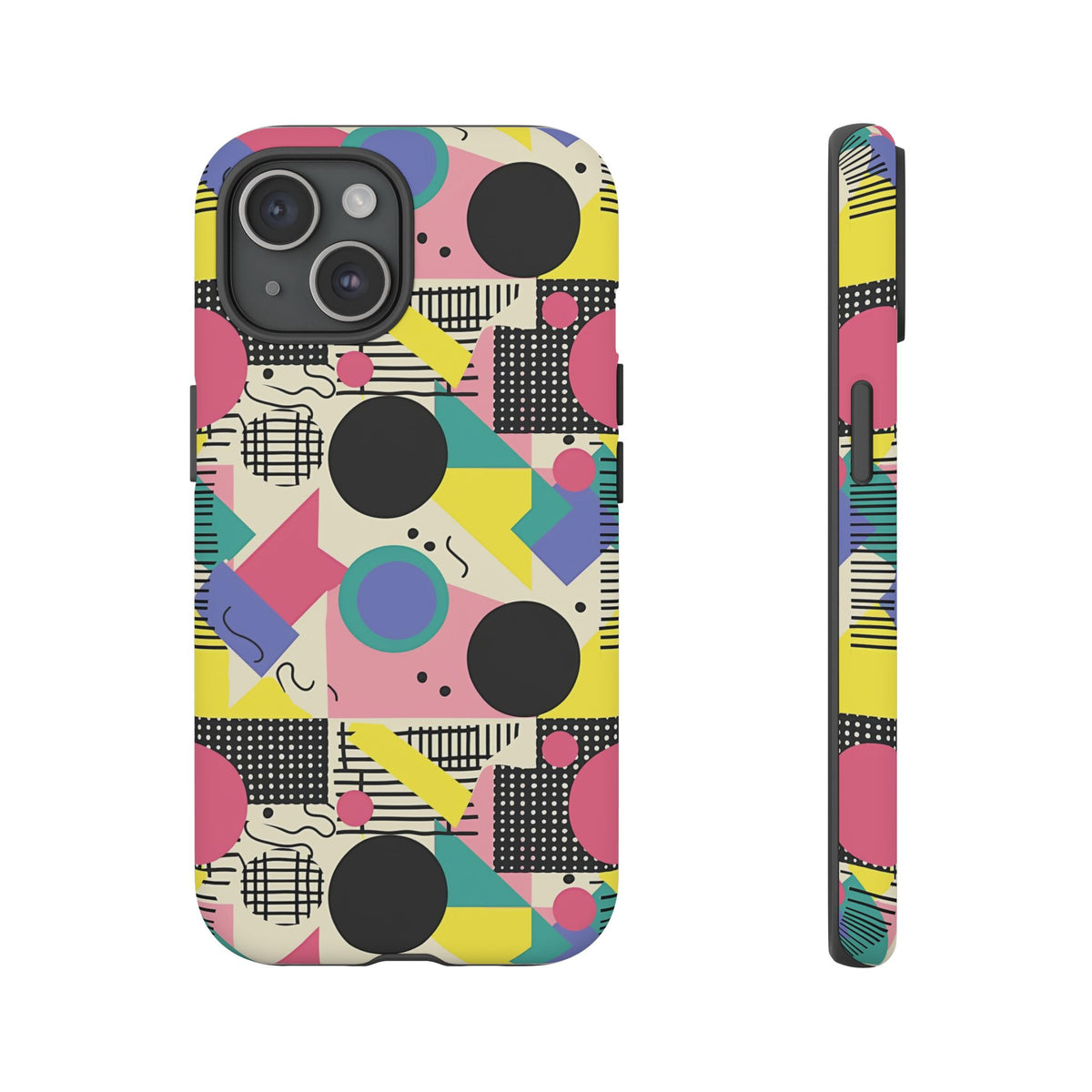 90s Themed Seamless Pattern Phone Case – Embrace Retro Style and Protection 228